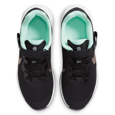 Nike Revolution 6 FlyEase Next Nature GS Kids Running Shoes, Black/Red, rebel_hi-res