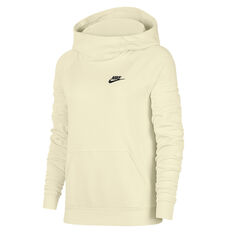 Nike Womens Sportswear Essential Funnel Neck Hoodie White XS, White, rebel_hi-res