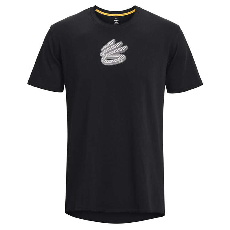 Under Armour Mens Curry Heavyweight Tee, Black, rebel_hi-res