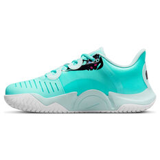 NikeCourt Air Zoom GP Turbo Womens Hard Court Tennis Shoes, White/Teal, rebel_hi-res