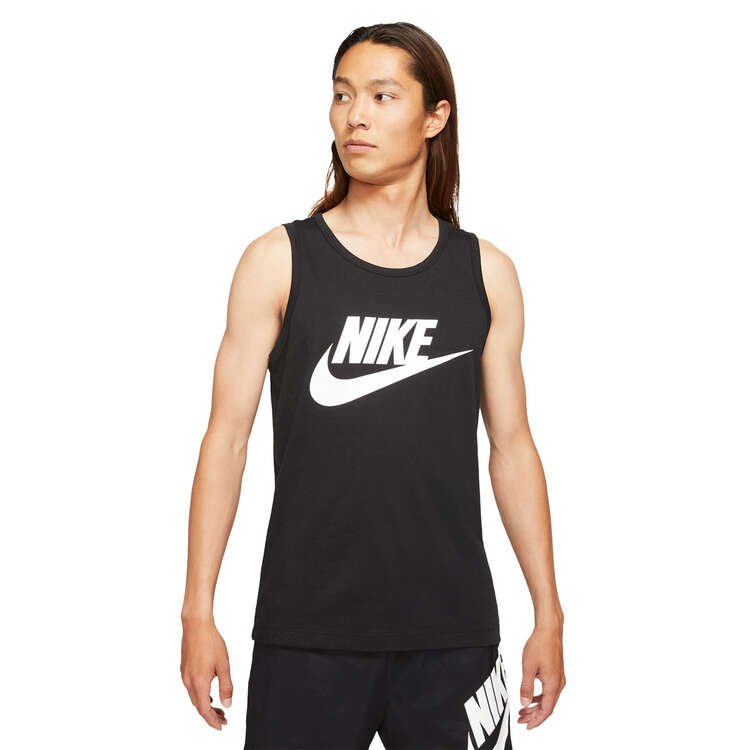 Nike Mens Sportswear Icon Futura Tank, Black, rebel_hi-res