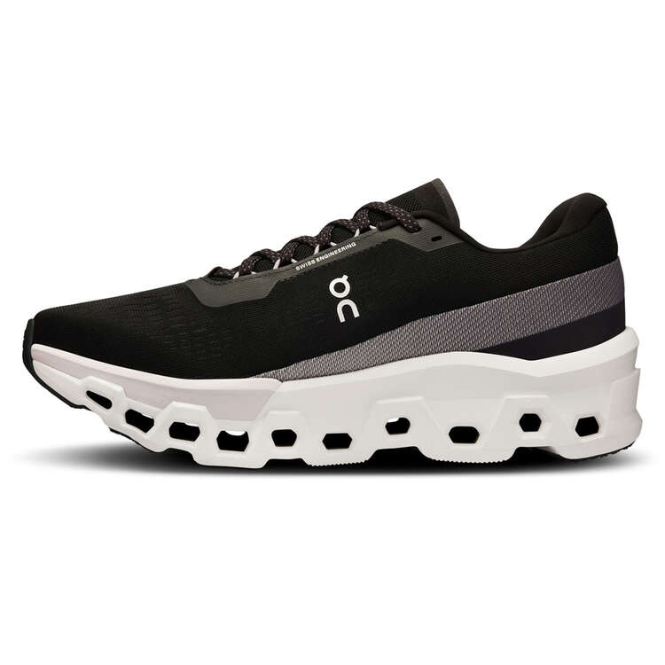 On Cloudmonster 2 Mens Running Shoes, Black/White, rebel_hi-res