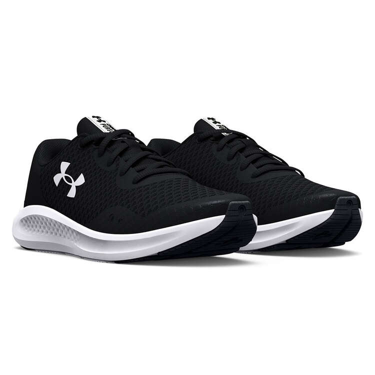 Under Armour Charged Pursuit 3 GS Kids Running Shoes, Black/White, rebel_hi-res