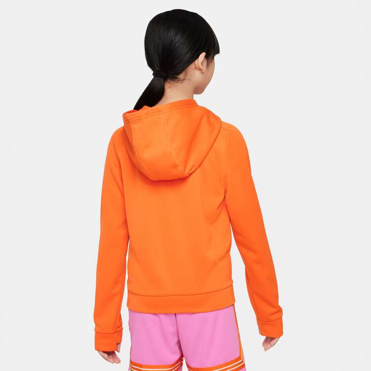 Nike Girls Therma-FIT Basketball Seasonal Pullover Hoodie, Orange, rebel_hi-res