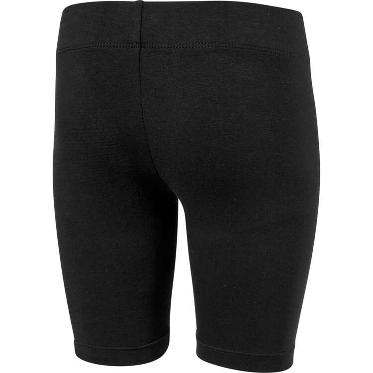 Nike Girls LBR Solid Cotton Bike Shorts Black 4, Black, rebel_hi-res