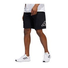 adidas Mens Axis Woven Heather Training Shorts Black S, Black, rebel_hi-res