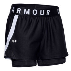 Under Armour Womens Play Up 2 In 1 Shorts, Black, rebel_hi-res