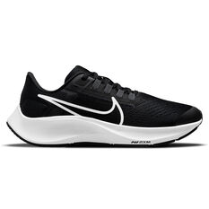 Nike Air Zoom Pegasus 38 GS Kids Running Shoes Black/White US 1, Black/White, rebel_hi-res