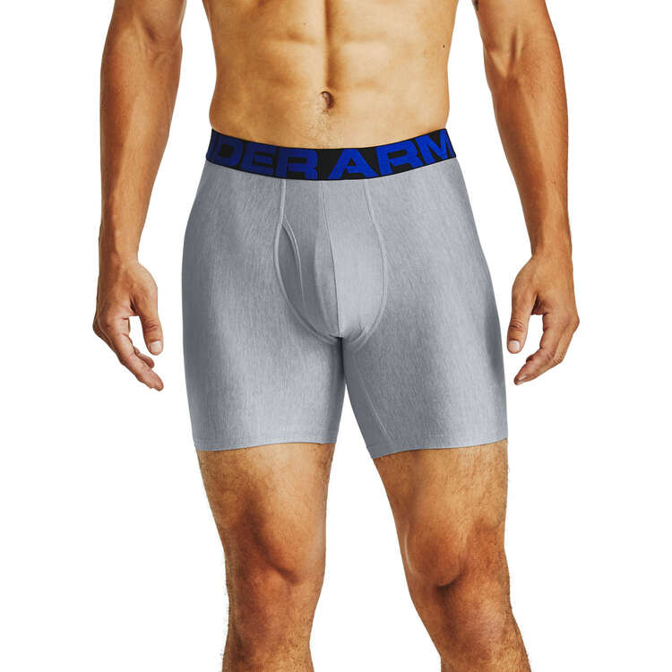 Under Armour Mens UA Tech 6-inch Underwear 2 Pack Blue XS, Blue, rebel_hi-res