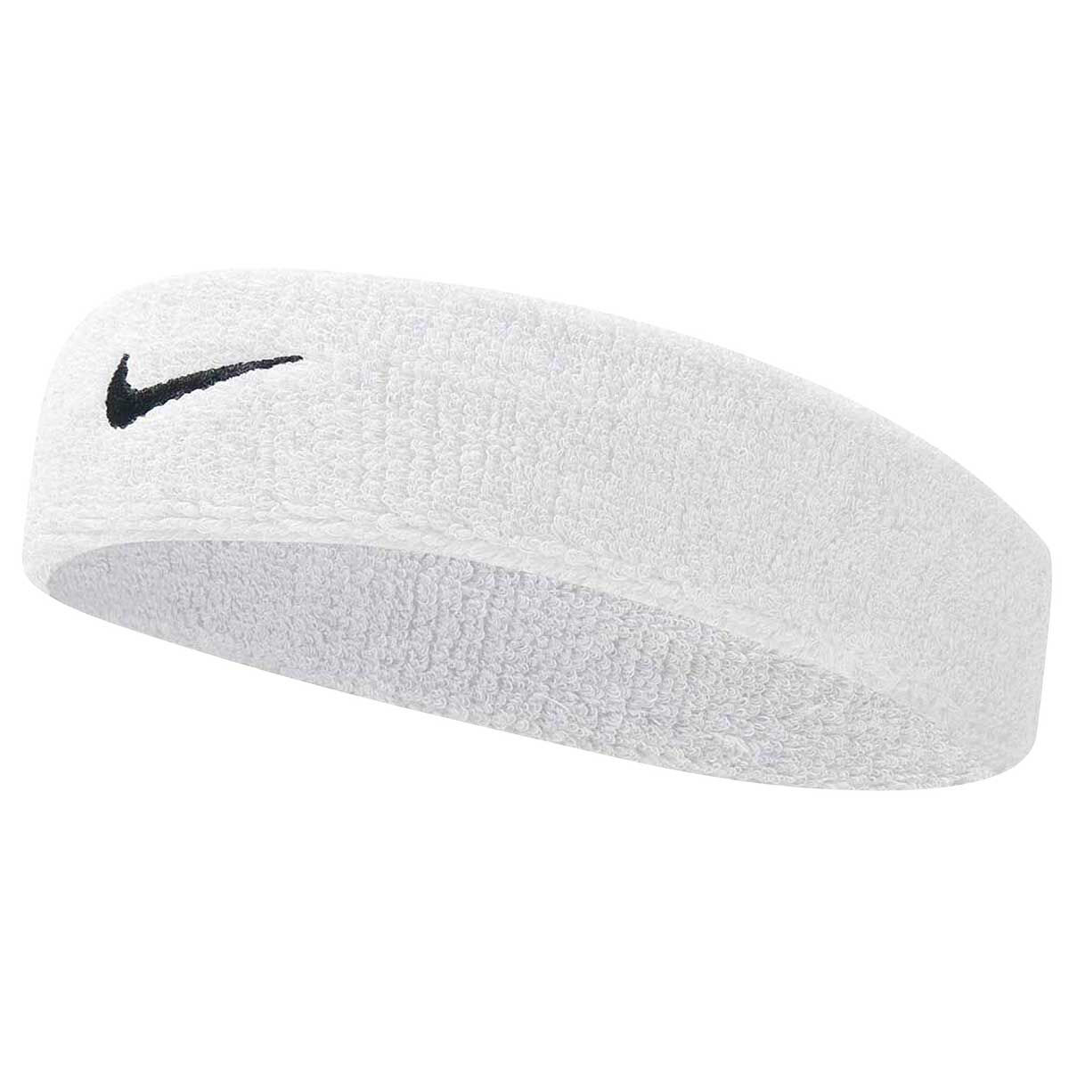 white and black nike headband