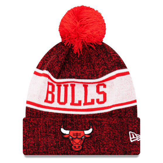 Chicago Bulls New Era Pom Knit Beanie, , rebel_hi-res