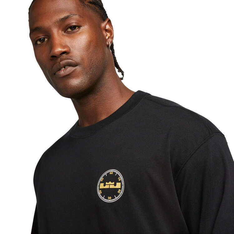 Nike Mens Lebron Max90 Long Sleeve Tee Black L, Black, rebel_hi-res