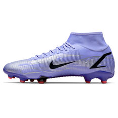 Nike Mercurial Superfly 8 Academy KM Football Boots Purple/Silver US Mens 4 / Womens 5.5, Purple/Silver, rebel_hi-res