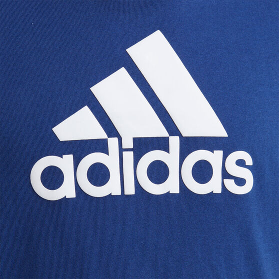 adidas Boys Logo Tee, Blue, rebel_hi-res