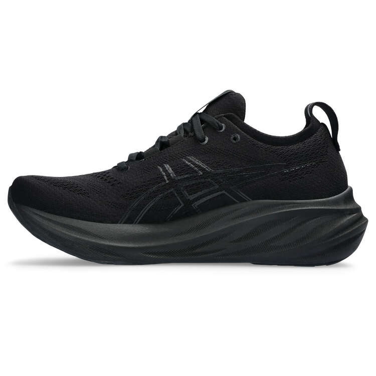 Asics GEL Nimbus 26 Mens Running Shoes Black/Black US 7, Black/Black, rebel_hi-res
