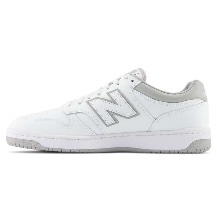New Balance BB480 Casual Shoes, White/Grey, rebel_hi-res