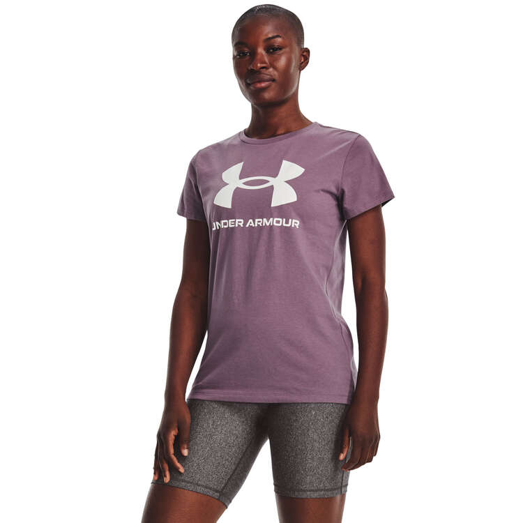 Under Armour Womens Sportstyle Graphic Tee Purple XL