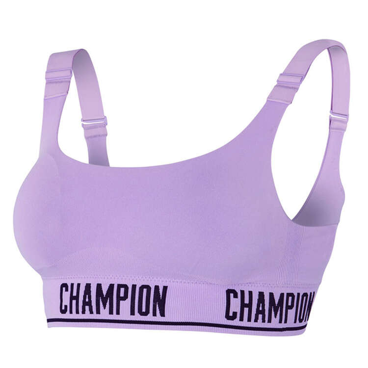 Champion Womens Rochester Flex Sports Bra Purple XS, Purple, rebel_hi-res