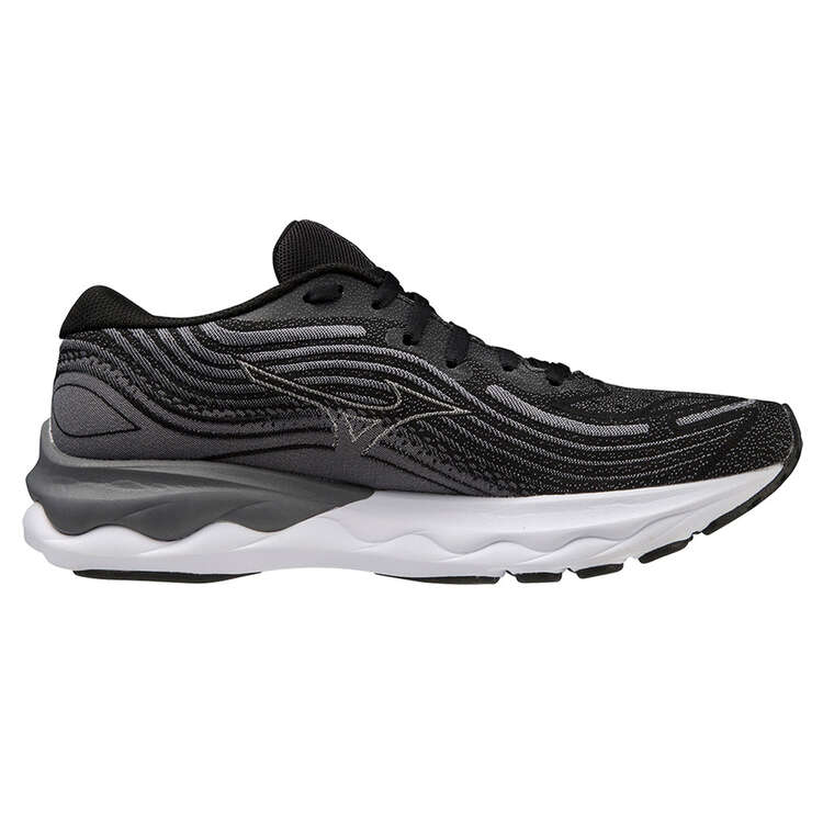 Mizuno Wave Skyrise 4 Womens Running Shoes, Black/Grey, rebel_hi-res