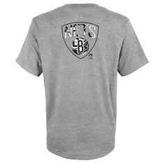 Brooklyn Nets Mens Logo Tee Grey S, Grey, rebel_hi-res