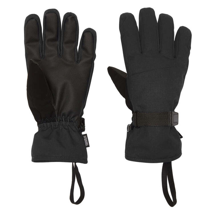 Tahwalhi Mens Chute Ski Gloves Black M, Black, rebel_hi-res
