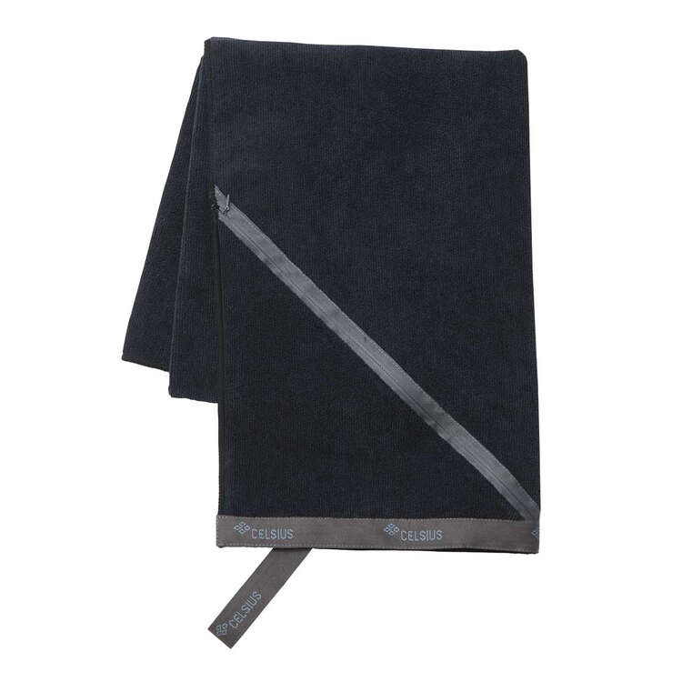 Celsius Microfiber Large Gym Towel - Black, , rebel_hi-res
