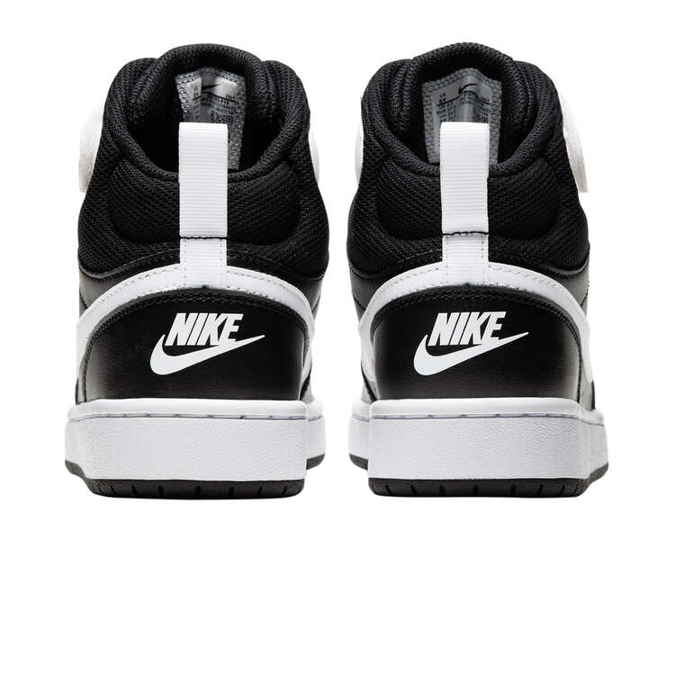 Nike Court Borough Mid 2 Kids Casual Shoes, Black / White, rebel_hi-res