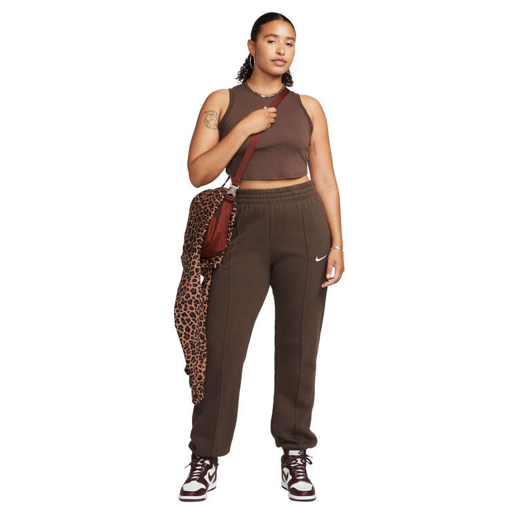 Nike Womens Sportswear Essentials Ribbed Cropped Tank Brown XL