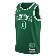 Nike Boston Celtics Jayson Tatum Youth Mixtape City Edition Swingman Jersey, Green, rebel_hi-res