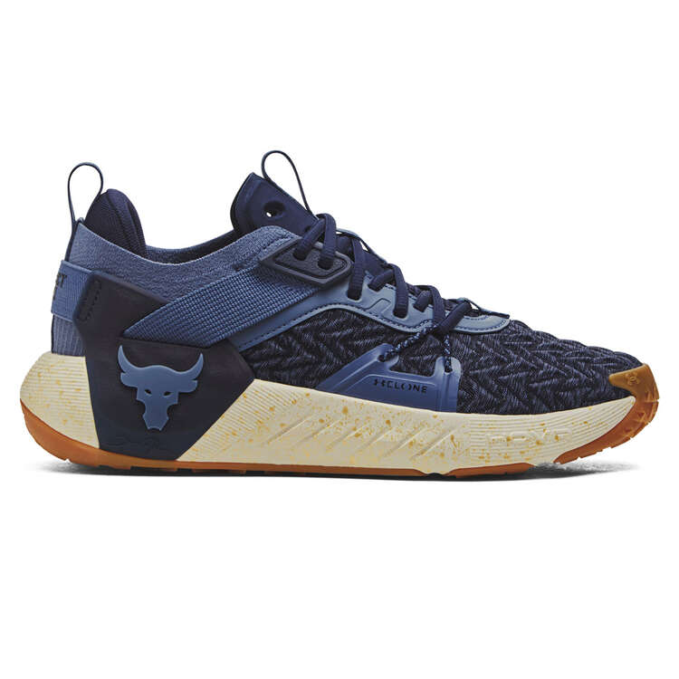 Under Armour Project Rock 6 Mens Training Shoes, Blue/White, rebel_hi-res