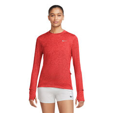 Nike Womens Dri-FIT Element Crew Top Red XS, Red, rebel_hi-res