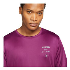 Nike Mens Dri-FIT UV Run Division Miler Top, Purple, rebel_hi-res