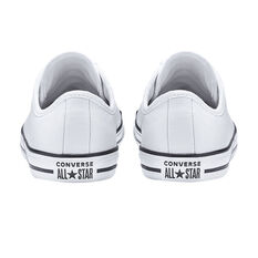 Converse Chuck Taylor Dainty Low Leather Womens Casual Shoes, White, rebel_hi-res