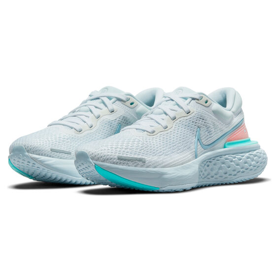 Nike ZoomX Invincible Run Flyknit Womens Running Shoes, White/Blue, rebel_hi-res