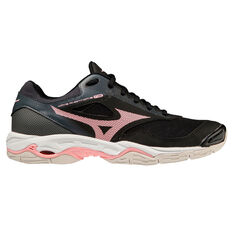 Mizuno Wave Phantom 2 Womens Netball Shoes, Black/Pink, rebel_hi-res