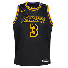Nike Los Angeles Lakers Anthony Davis 2020/21 Kids Mamba City Edition Jersey Black S, Black, rebel_hi-res