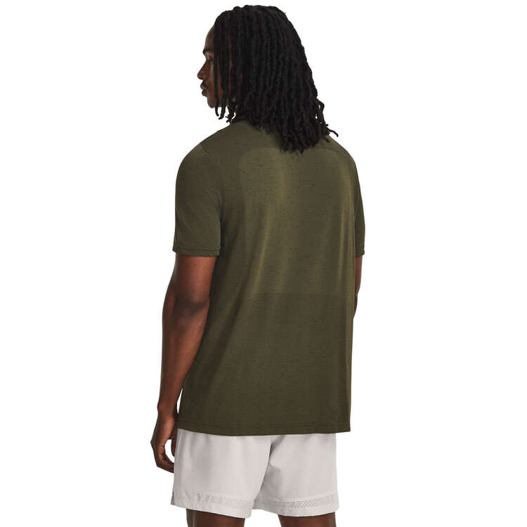 Under Armour Mens Seamless Tee Green S, Green, rebel_hi-res