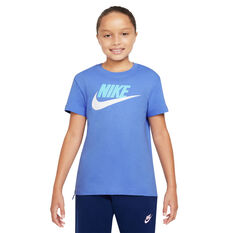 Nike Girls Sportswear Basic Futura Tee Blue XS, Blue, rebel_hi-res