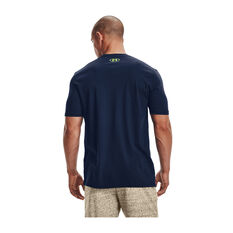 Under Armour Mens UA Island Waves Graphic Tee Navy S, Navy, rebel_hi-res