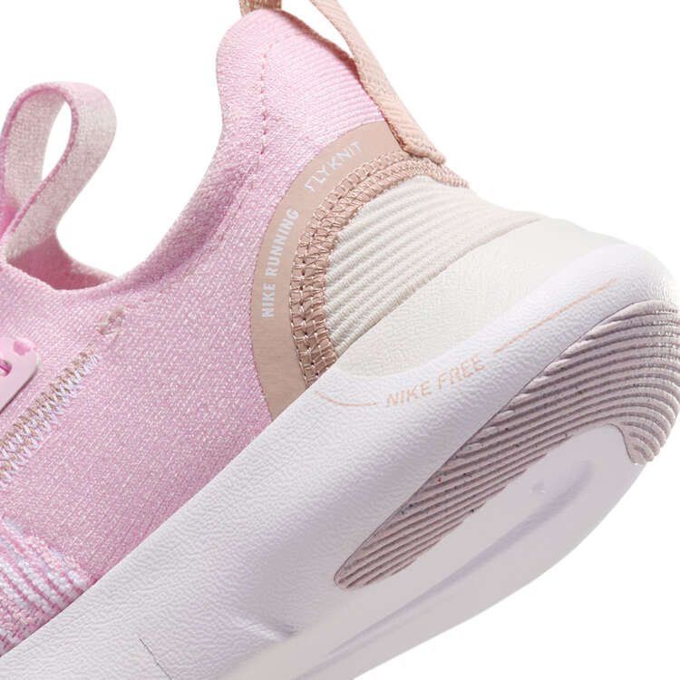 Nike Free Run Flyknit Next Nature Womens Running Shoes, Pink/White, rebel_hi-res