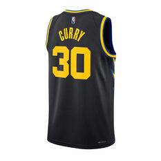 Nike Golden State Warriors Steph Curry Mens City Edition Swingman Jersey Black S, Black, rebel_hi-res