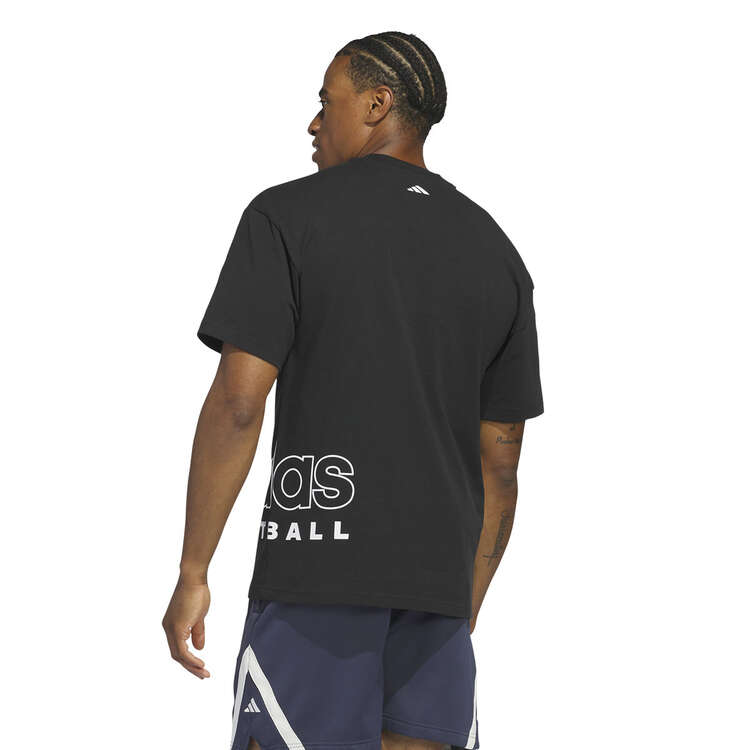 adidas Mens Select Basketball Tee Black S, Black, rebel_hi-res