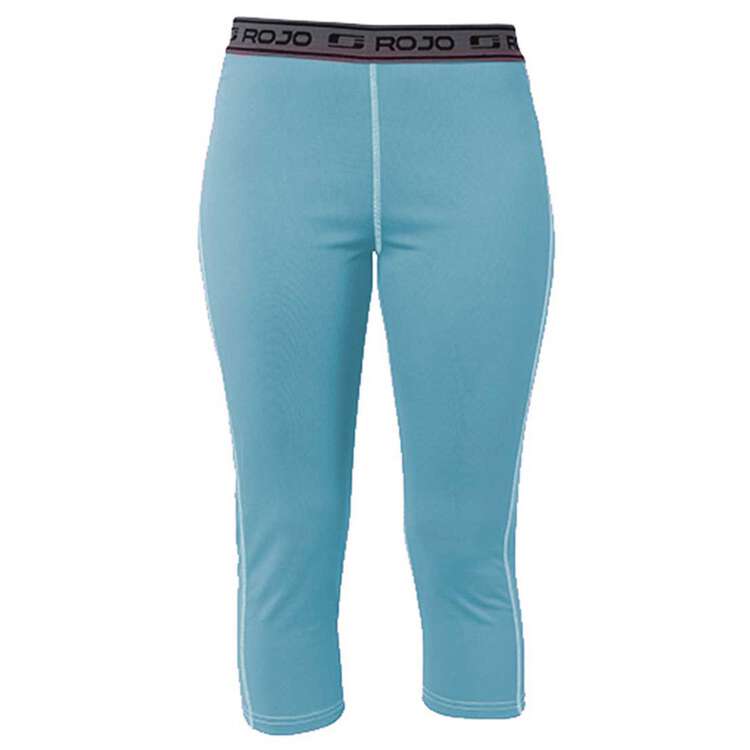 Rojo Womens Polymesh 3 Quarter Ski Pants Light Blue 8, Light Blue, rebel_hi-res
