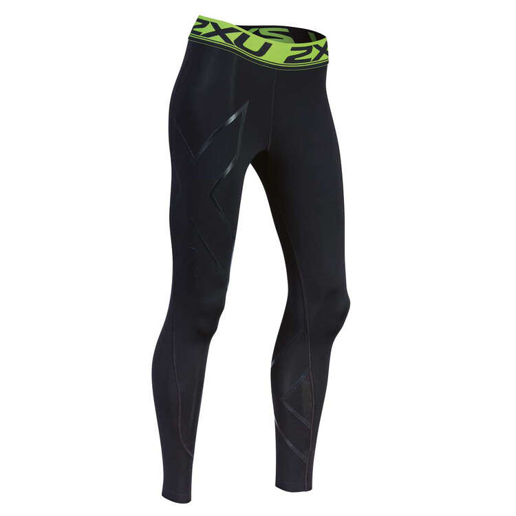 2XU Womens Refresh Recovery Compression Tights, Black, rebel_hi-res