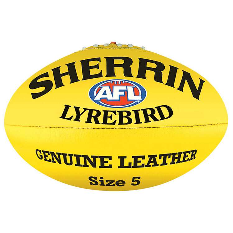Sherrin Lyrebird Australian Rules Ball, Yellow, rebel_hi-res