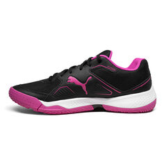 Puma Solar Flash Womens Netball Shoes Black/Magenta US 6, Black/Magenta, rebel_hi-res