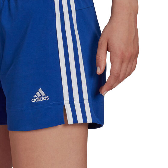 adidas Essentials Slim 3-Stripes Shorts, Blue, rebel_hi-res