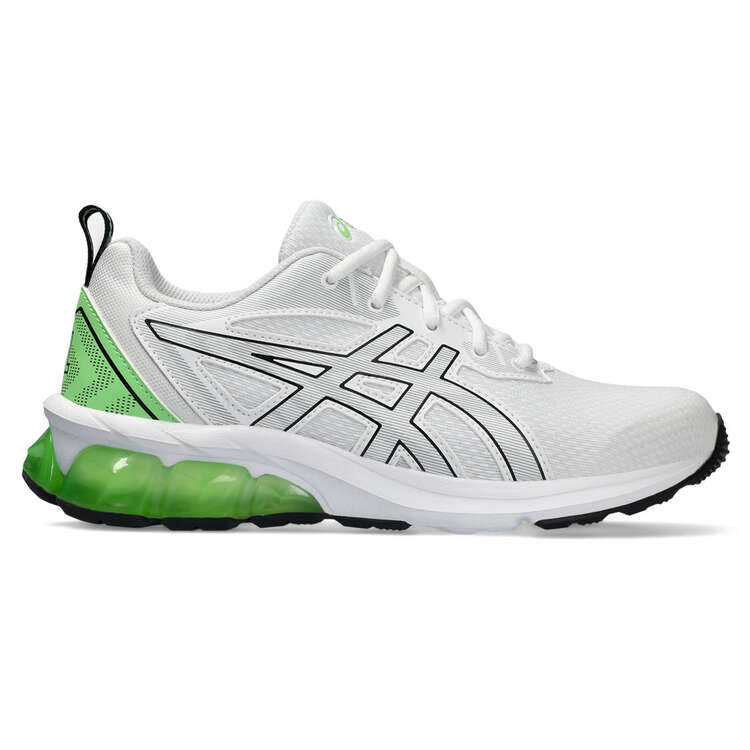 Asics GEL Quantum 90 4 GS Kids Casual Shoes White/Lime US 4, White/Lime, rebel_hi-res