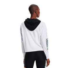 Under Armour Womens Rival Terry Hoodie White XS, White, rebel_hi-res
