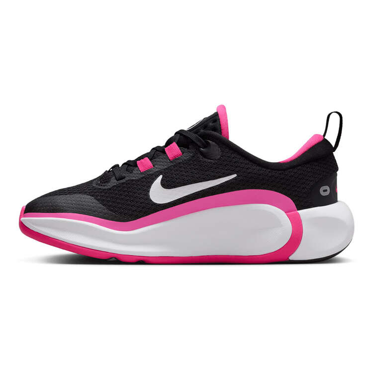 Nike Infinity Flow GS Kids Running Shoes Black/White US 1, Black/White, rebel_hi-res